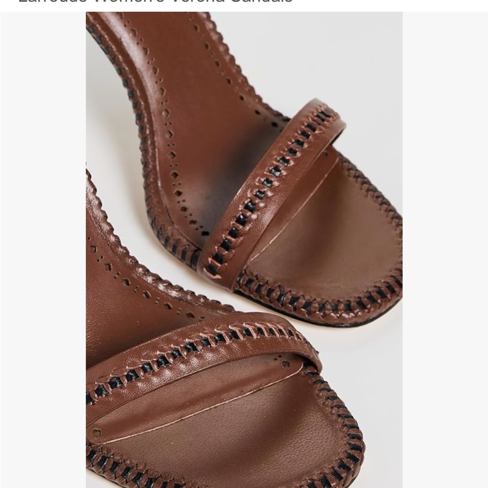 Larroude Brown Leather High Heel Sandals - Picture 5 of 5
